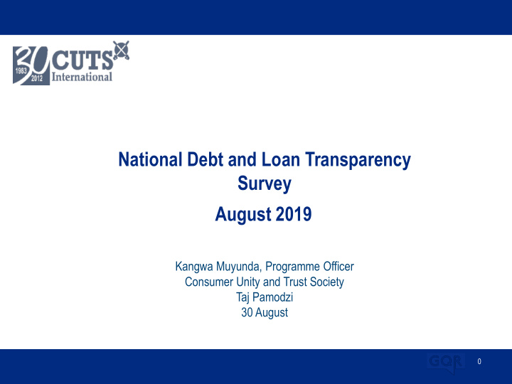 national debt and loan transparency survey august 2019