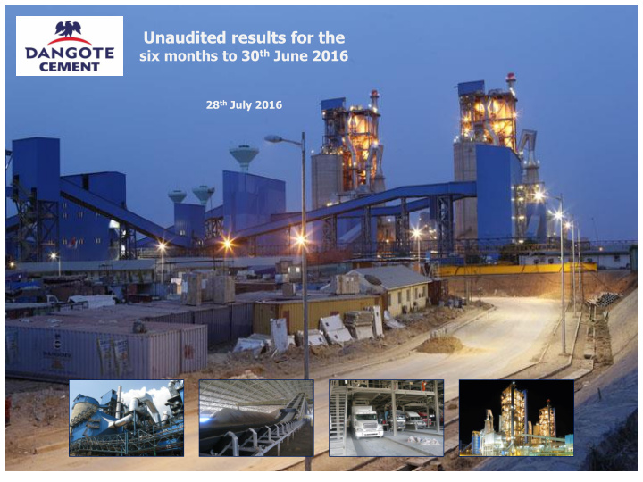 unaudited results for the