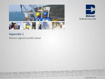 Appendix  1      Bidvest  segment  profits  detail      www.bidvest.com