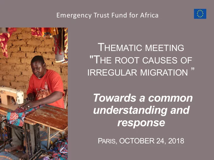 irregular migration towards a common understanding and