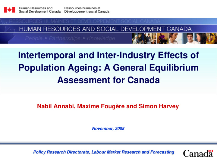 intertemporal and inter industry effects of population