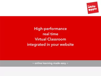 High-performance  real time  Virtual Classroom  integrated in your website  ~ online learning made