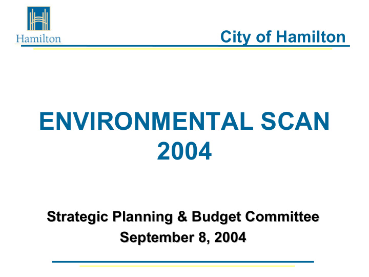 environmental scan 2004