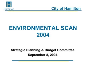 ENVIRONMENTAL SCAN  2004  Strategic Planning &amp; Budget Committee  Strategic Planning &amp;