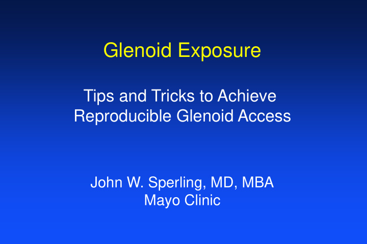 glenoid exposure
