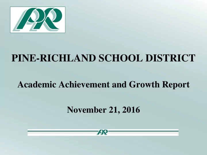 pine richland school district