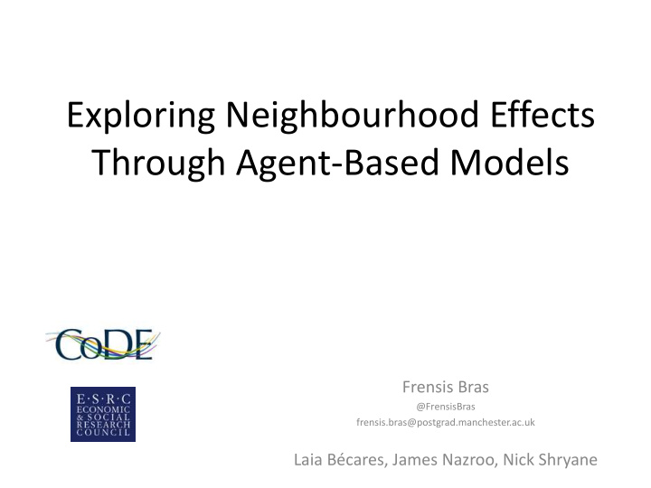 through agent based models
