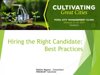 Best Practices  Debbie Maynor,  Consultant  HR&amp;MGMT Solutions  Workforce 2019  Generational