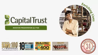 INVESTOR PRESENTATION Q1 FY20  COMPANY OVERVIEW  2  COMPANY OVERVIEW    $10M PE investment