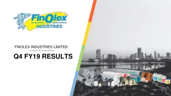 Q4  Q3FY19 RESULTS  Q4 FY19 RESULTS Q4FY19 vs Q4FY18  Business Performance Highlights  Revenue