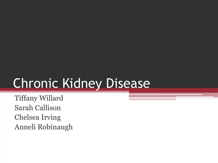 chronic kidney disease