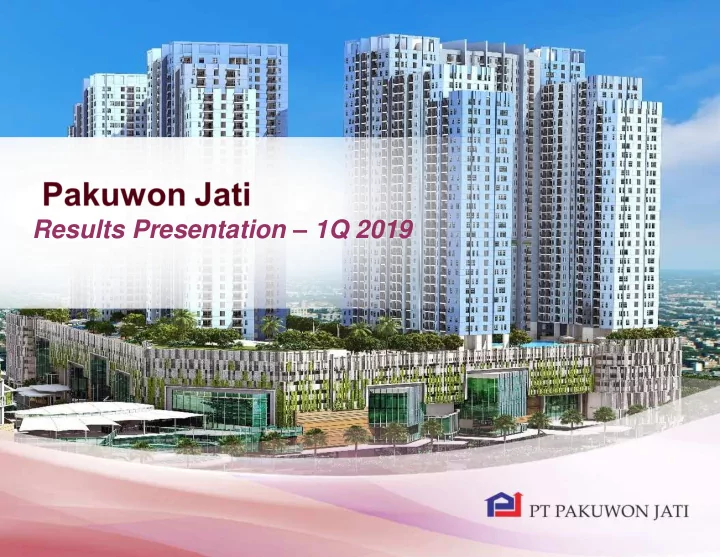 results presentation 1q 2019 disclaimer