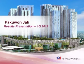 Results Presentation  1Q 2019  Disclaimer  By attending this presentation, you are agreeing to