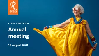 meeting  13 August 2020  1  2020 Annual Report  2  Update  Full year highlights Underlying profit*