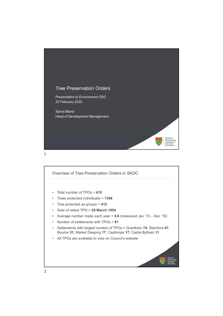tree preservation orders