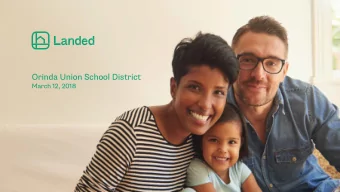 Orinda Union School District  March 12, 2018  Presentation  10 min  Why down payment assistance?