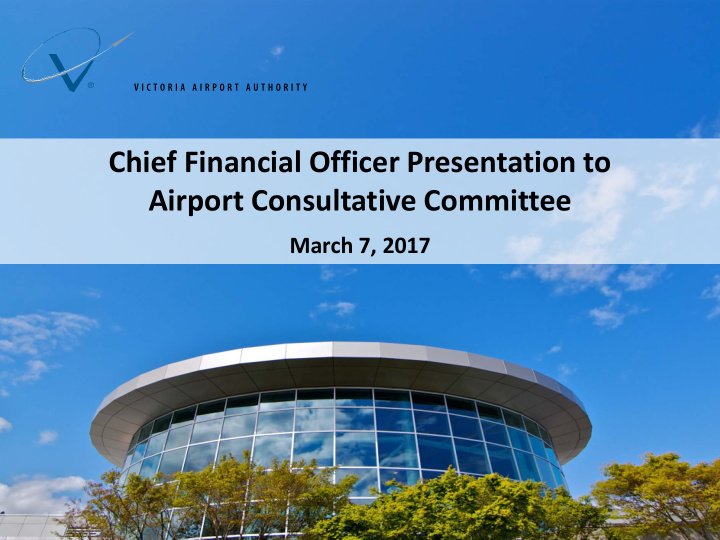 chief financial officer presentation to airport