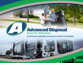 Service First. Safety Always.  Credit Suisse Industrials Conference Investor Presentation