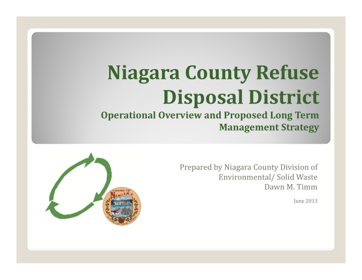 niagara county refuse disposal district