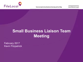 February 2017  Kevin Fitzpatrick  What is FileLocal?    Portal Agency    Management Portal