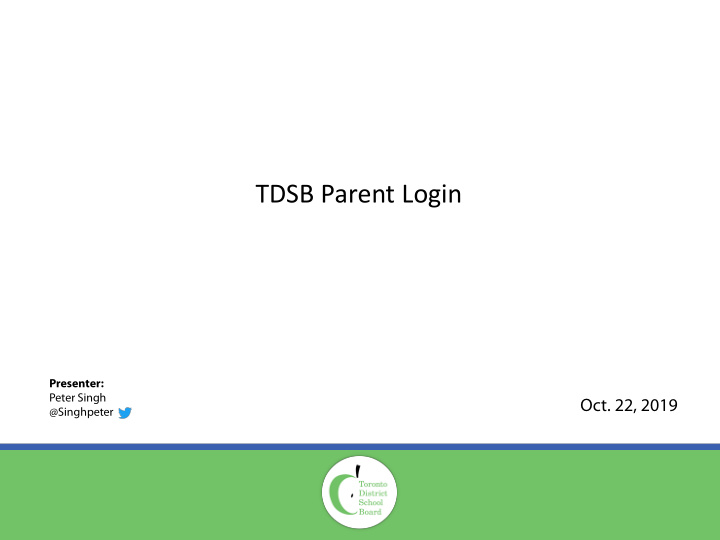 tdsb parent login