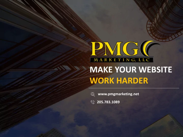 make your website work harder