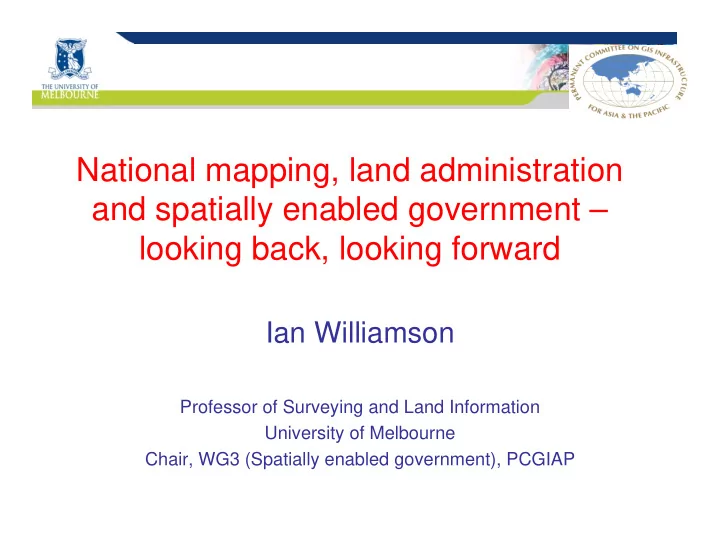 national mapping land administration and spatially