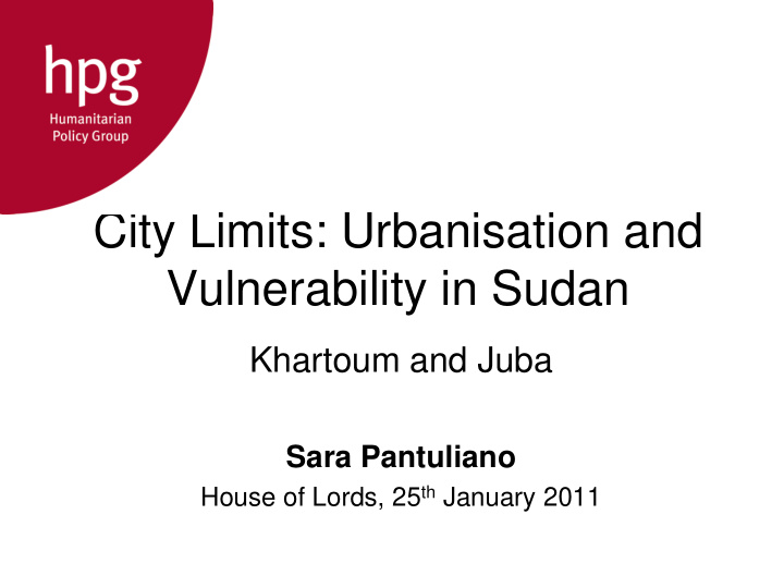 vulnerability in sudan