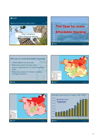 The Case for more  The Case for more  Affordable Housing  Affordable Housing  Paul Langford  Paul