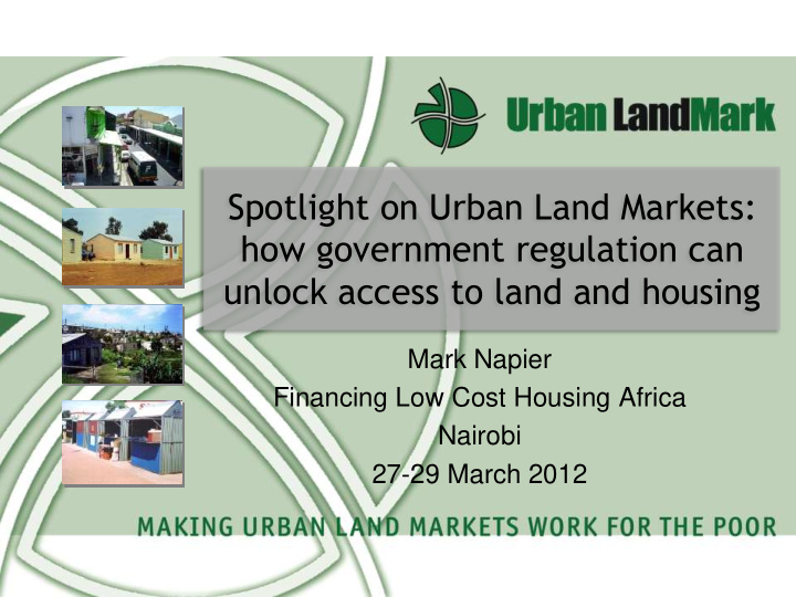 spotlight on urban land markets how government regulation