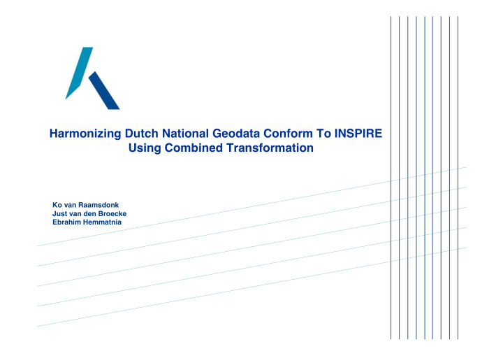 harmonizing dutch national geodata conform to inspire