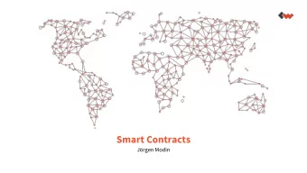 Smart Contracts  Jrgen Modin  The two building blocks of smart contracts  Digital signatures