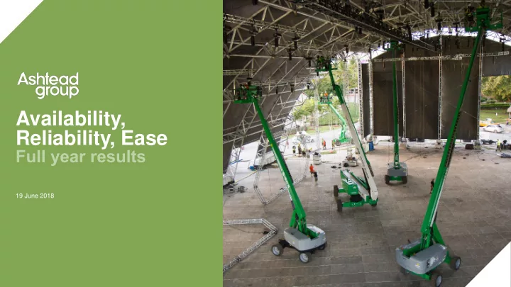 availability reliability ease