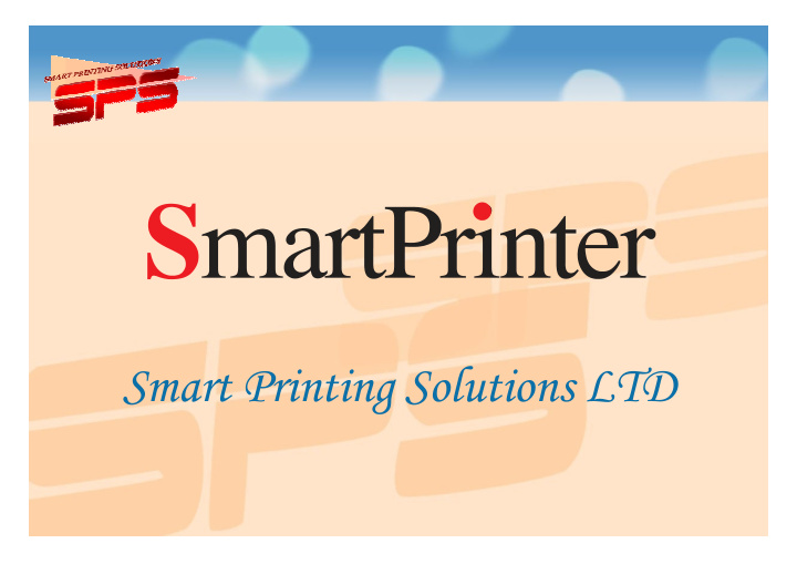 smart printing solutions ltd what is smartprinter