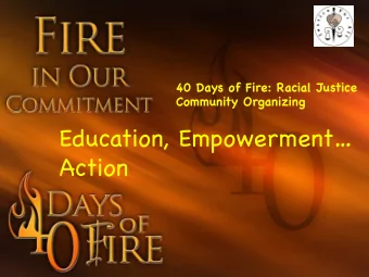 Education, Empowerment Action  Agenda  Our Purpose  Introduc2ons: Name and origin