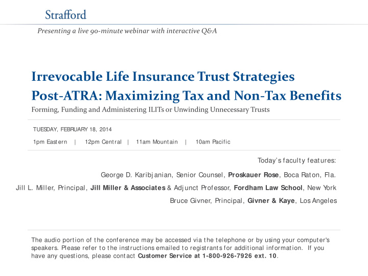 irrevocable life insurance trust strategies post atra
