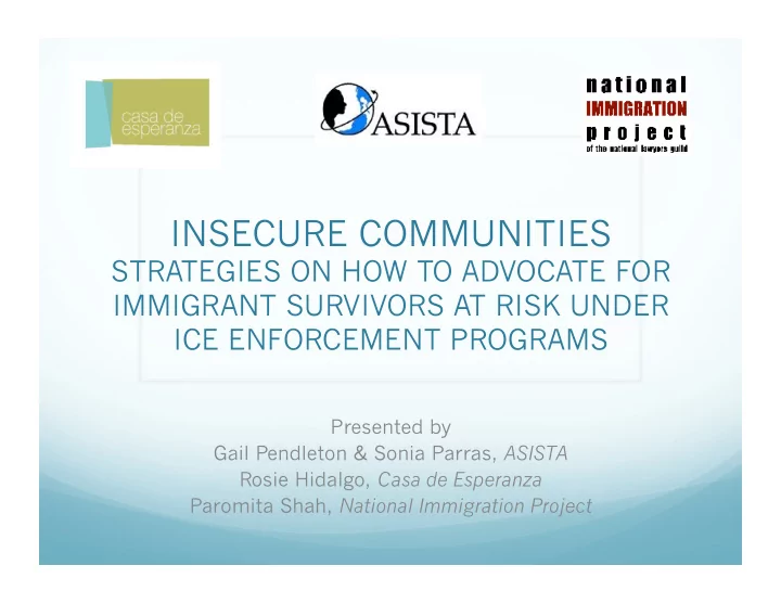 insecure communities