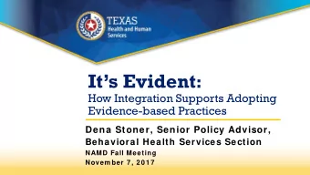 Systems Integration  2  Behavioral Health Funding in Texas  for Fiscal Years 2016-2017 by Program