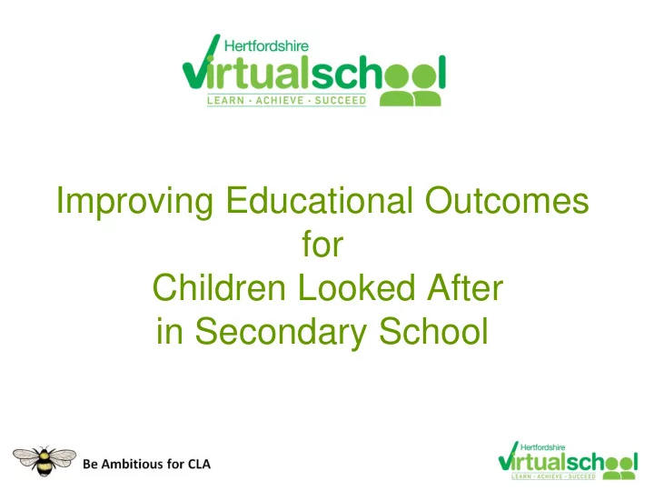 improving educational outcomes