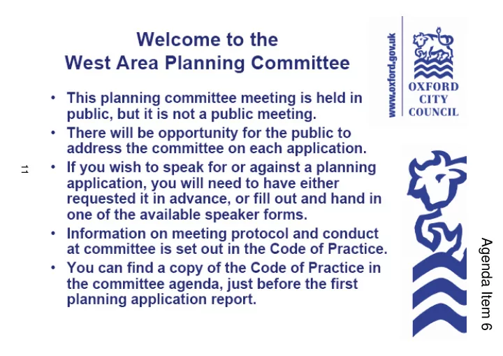 west area planning