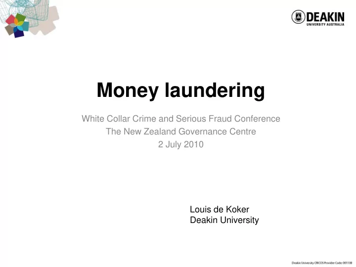 money laundering