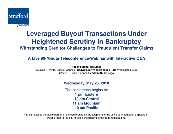 leveraged buyout transactions under heightened scrutiny
