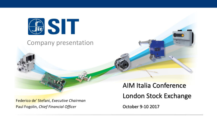 company presentation aim italia conference london stock