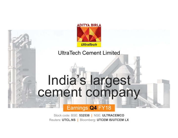 india s largest cement company