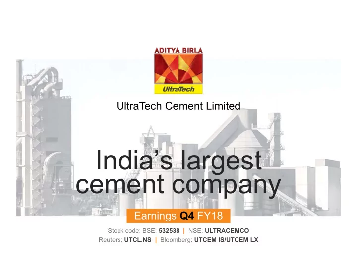 india s largest cement company