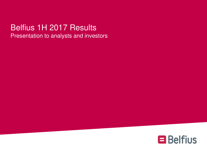 belfius 1h 2017 results