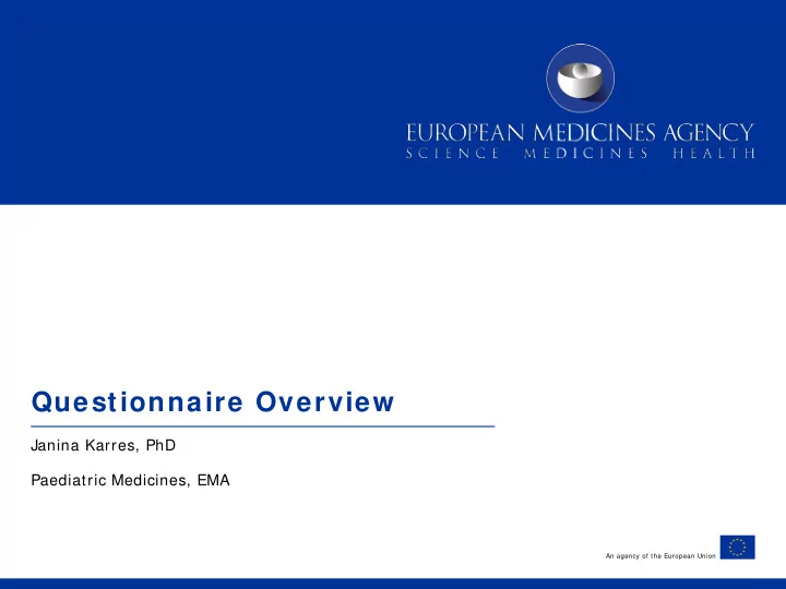 questionnaire overview