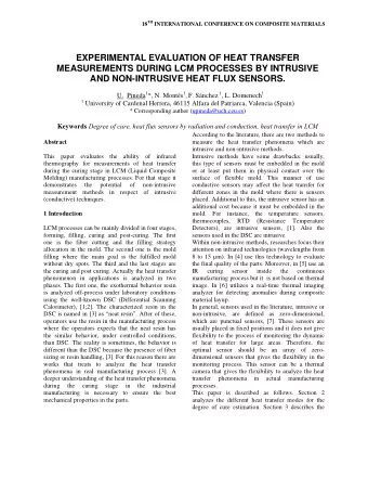 EXPERIMENTAL EVALUATION OF HEAT TRANSFER  MEASUREMENTS DURING LCM PROCESSES BY INTRUSIVE  AND