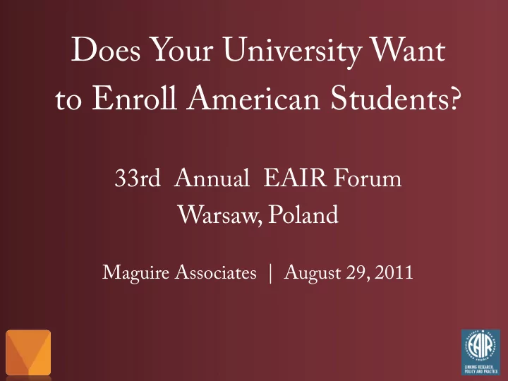 does your university want to enroll american students