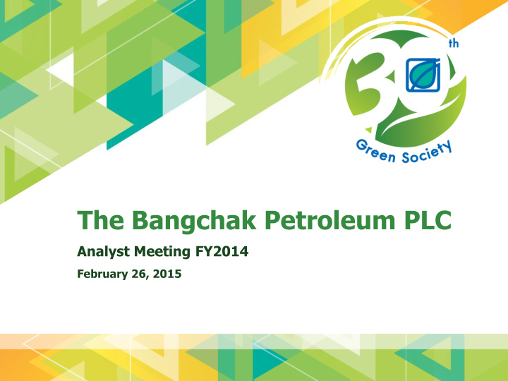 the bangchak petroleum plc